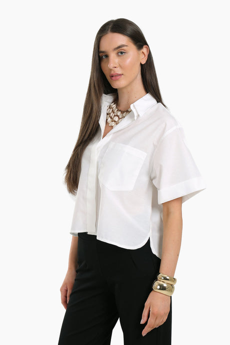 Clue - White Short Sleeves Shirt