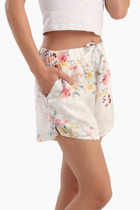 كارينا - شورت بيجاما مطبوع عليه زهور