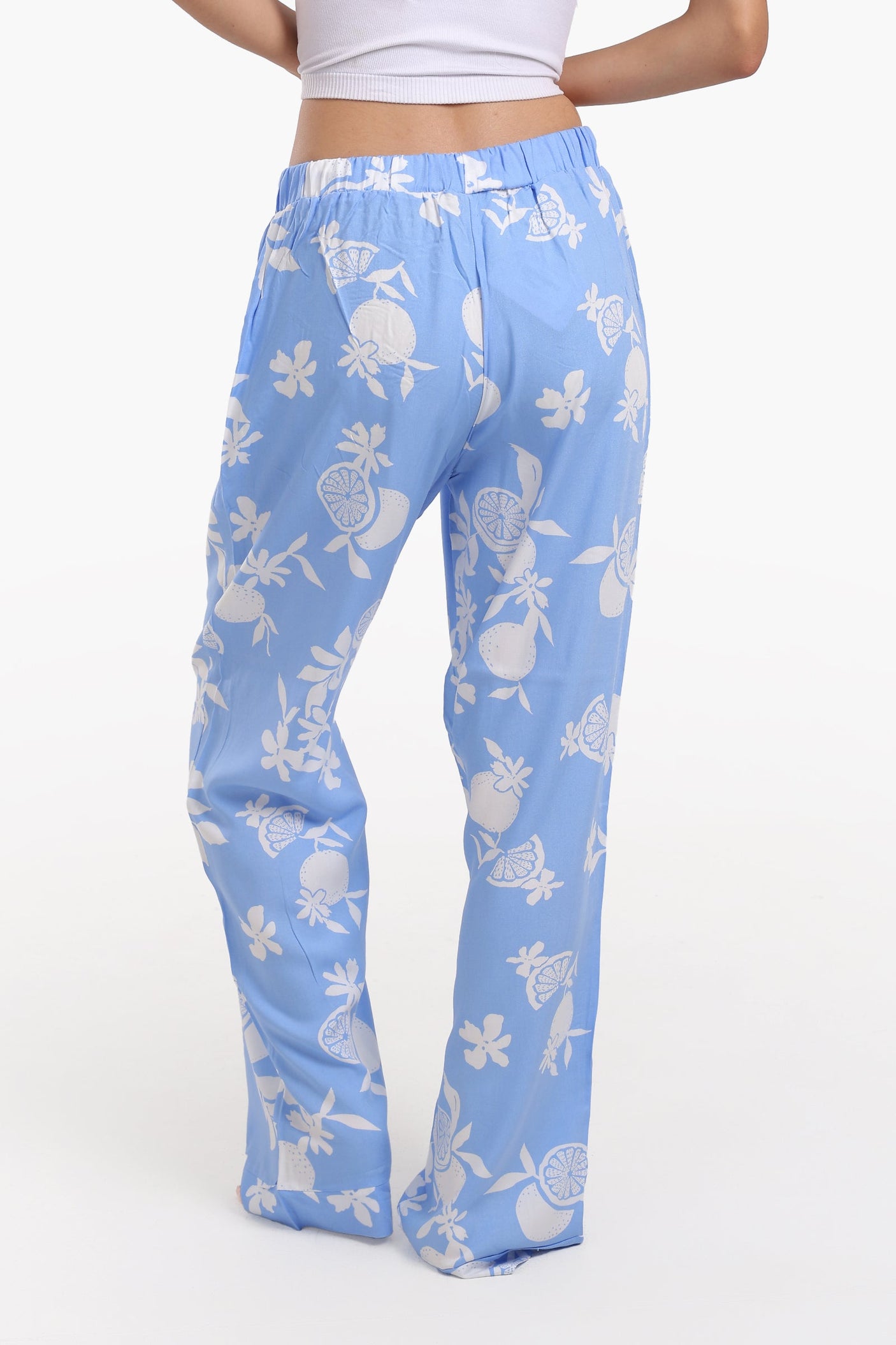 كارينا - بنطلون بيجاما مطبوع من الفيسكوز