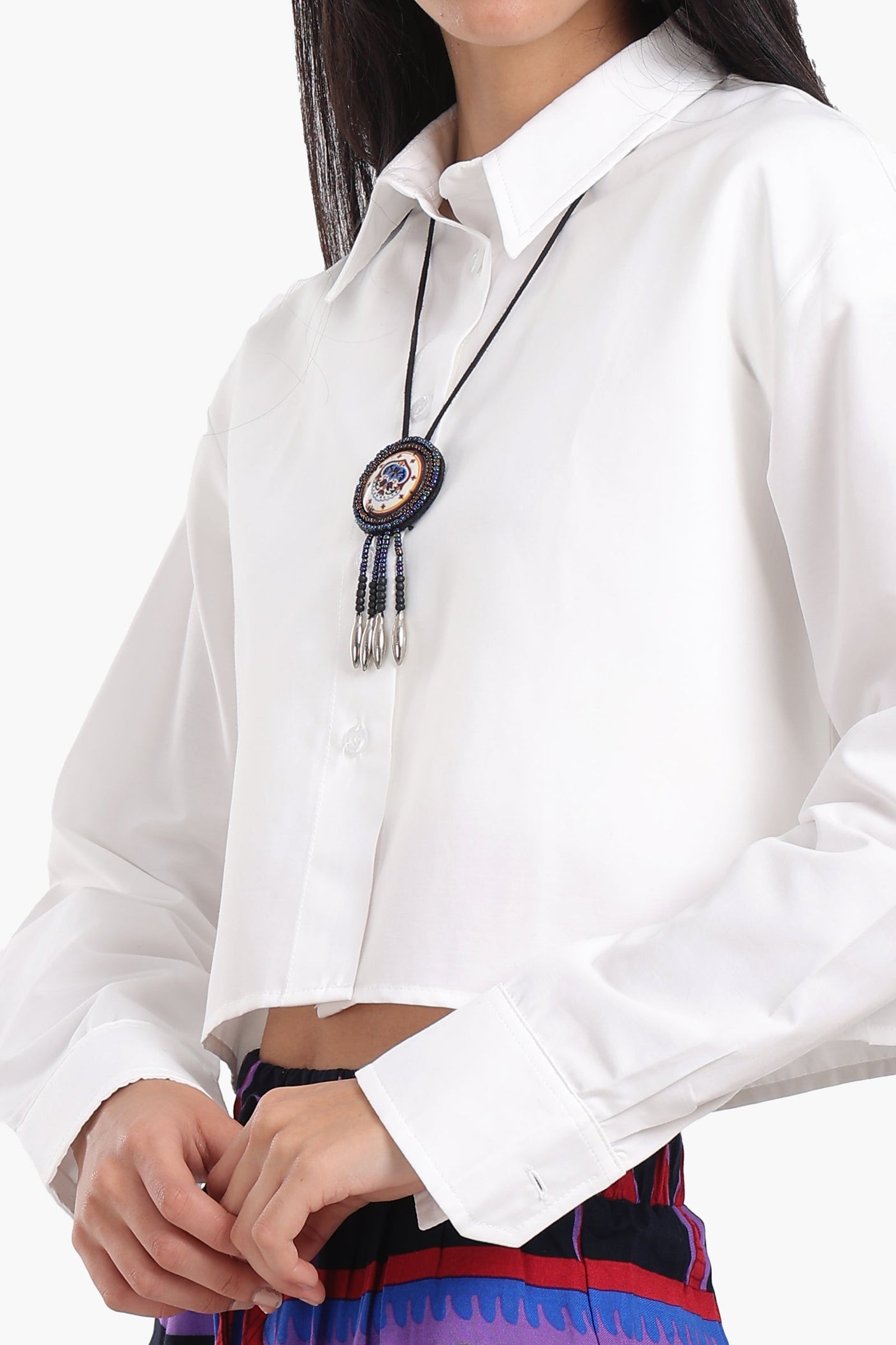 كارينا - قميص قصير بأكتاف منسدلة