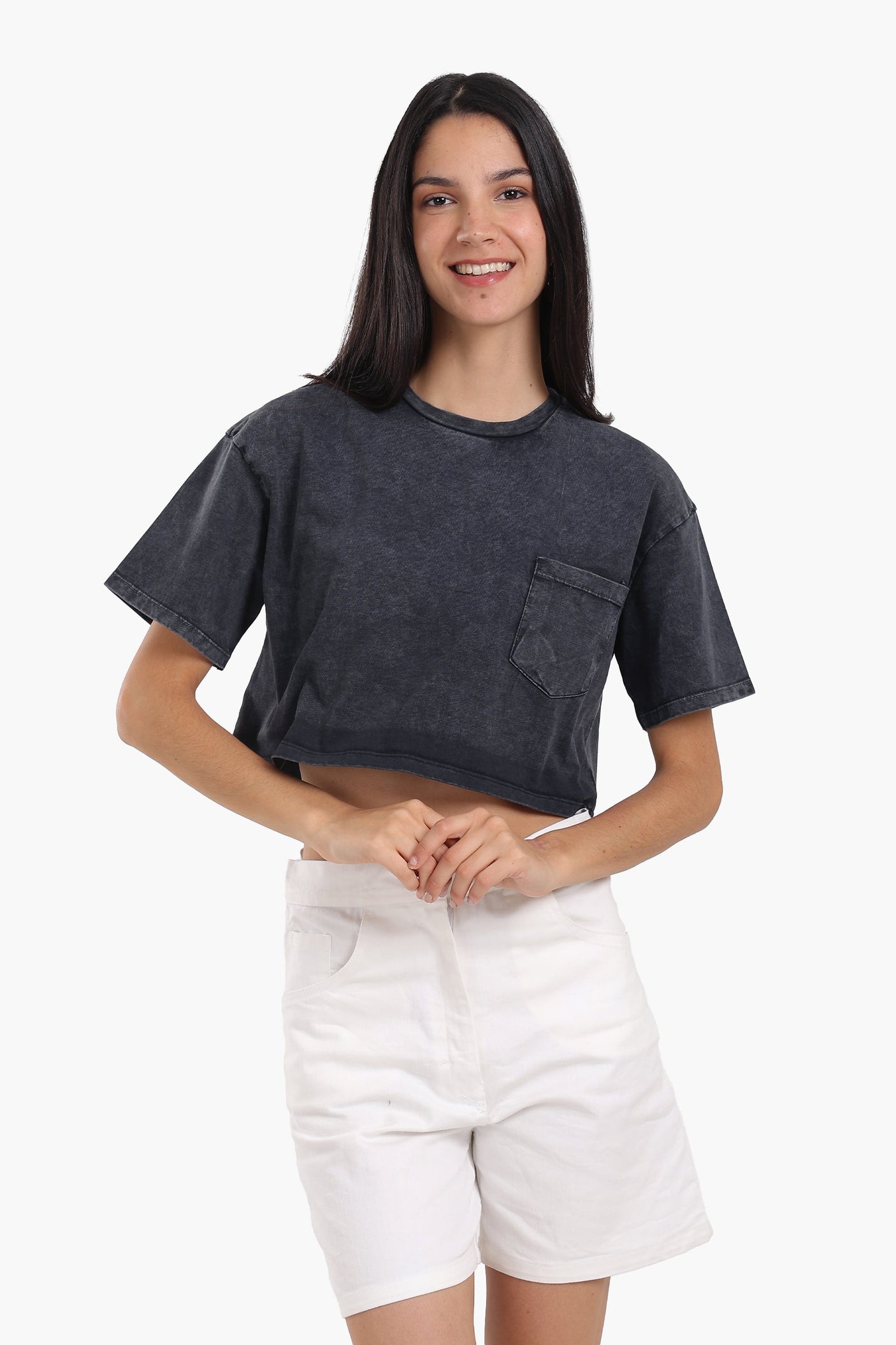 كارينا - تي شيرت قصير بقصة مريحة