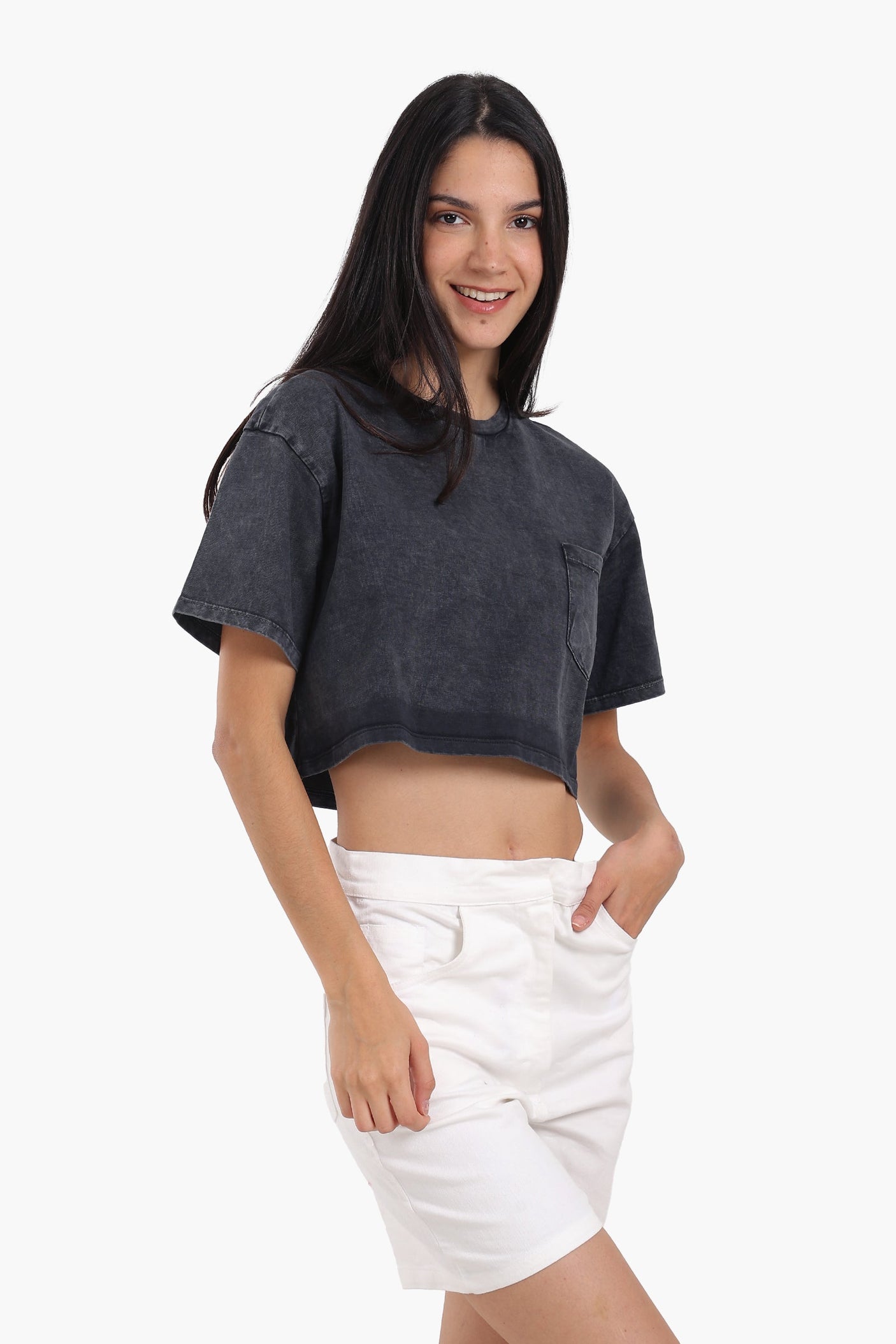 كارينا - تي شيرت قصير بقصة مريحة