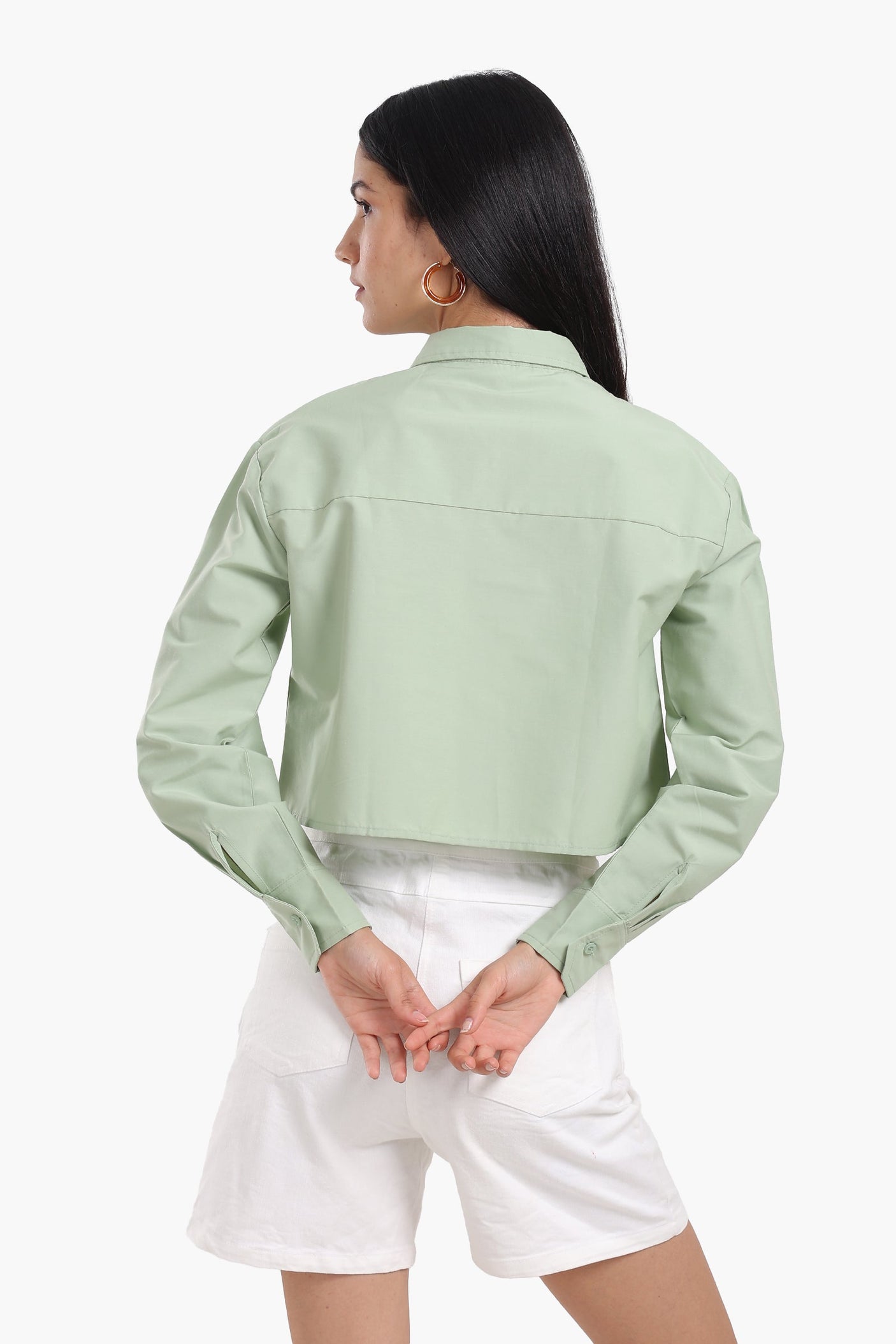 Carina - Dropped Shoulder Cropped Shirt