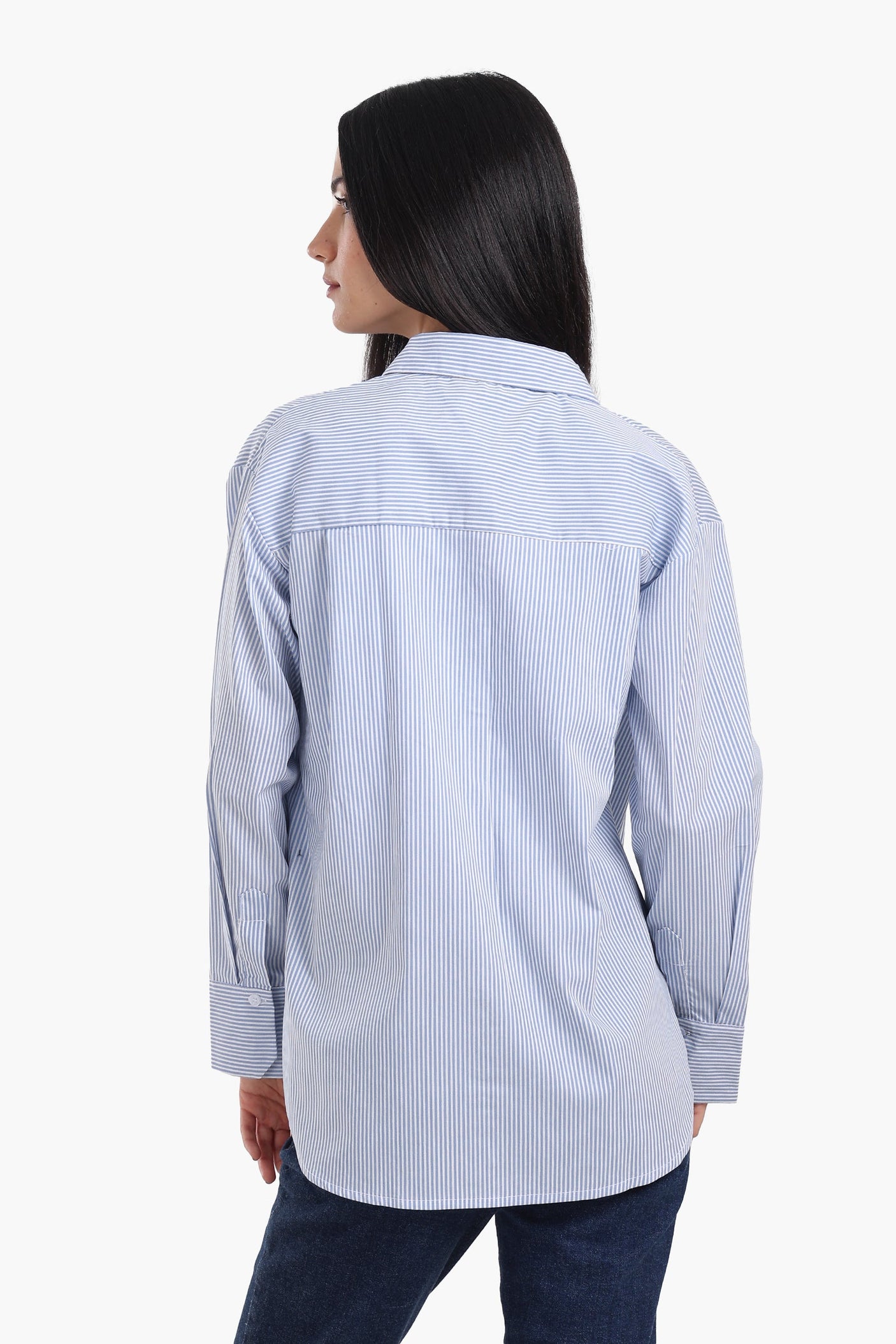 Carina - Striped Shirt with Printed Pocket