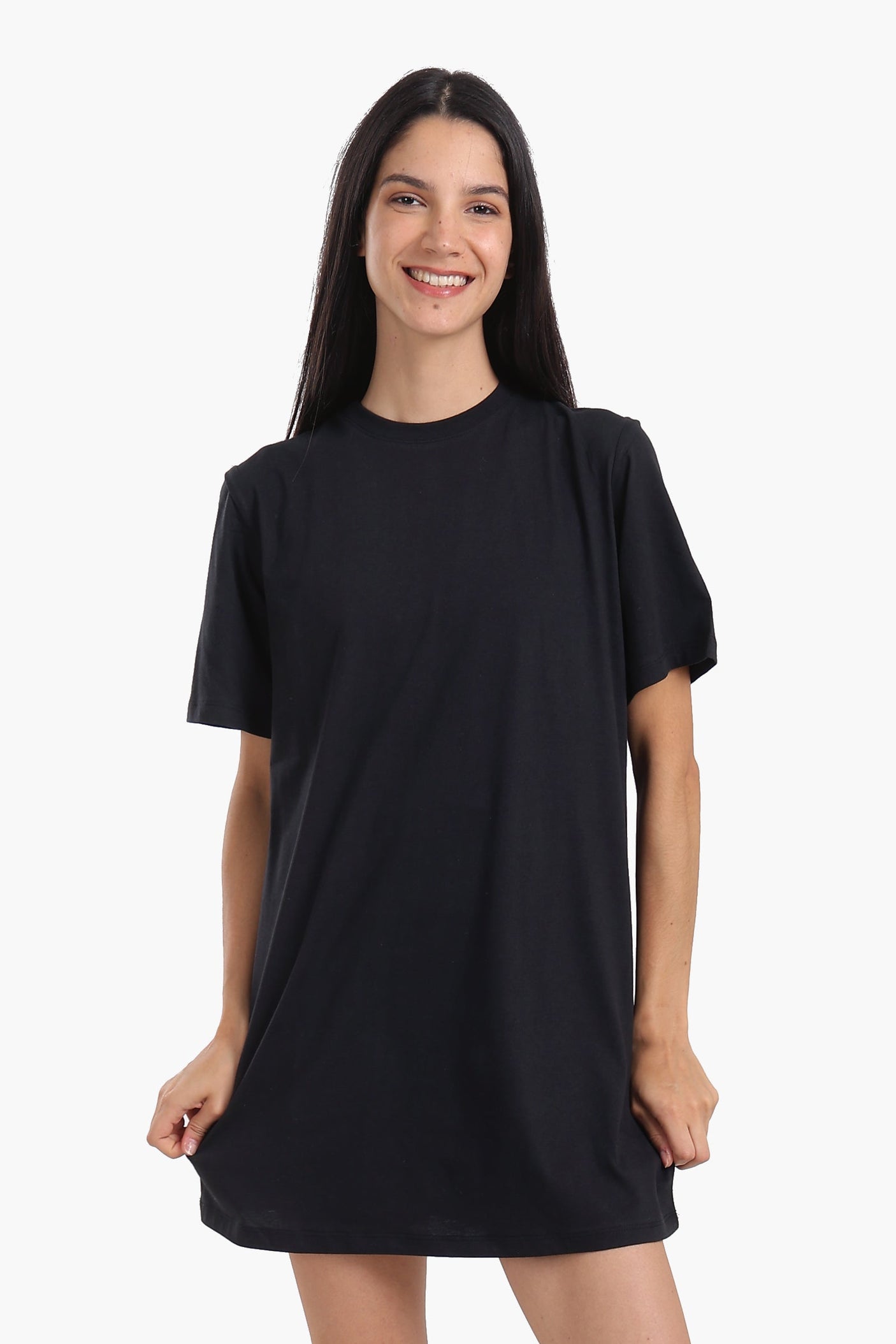 كارينا - فستان قطني بأكمام قصيرة