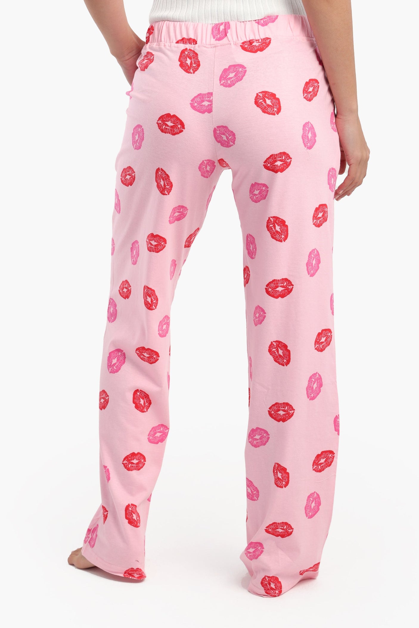 كارينا - بنطال بيجاما بطبعة شفاه