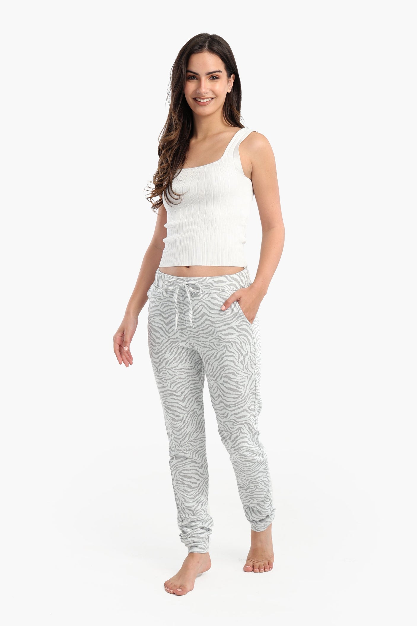 كارينا - بنطال بيجاما بساق الجزرة