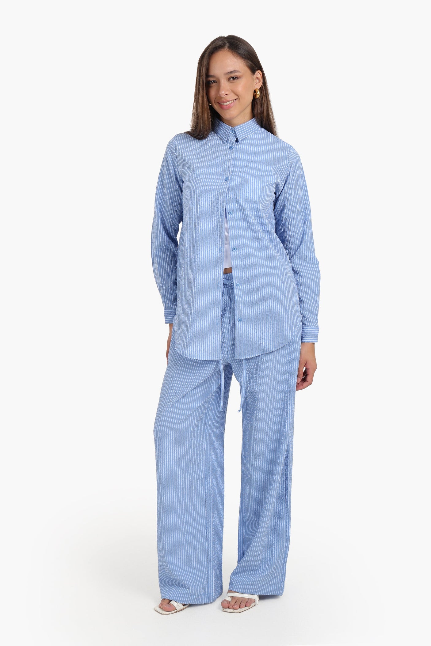 كارينا - قميص مخطط بأكمام طويلة