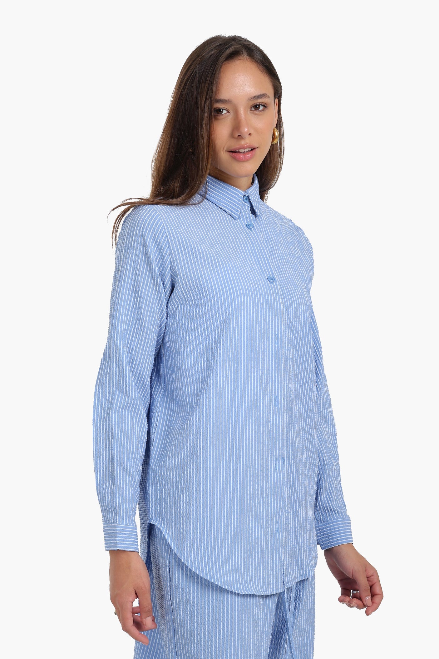 كارينا - قميص مخطط بأكمام طويلة