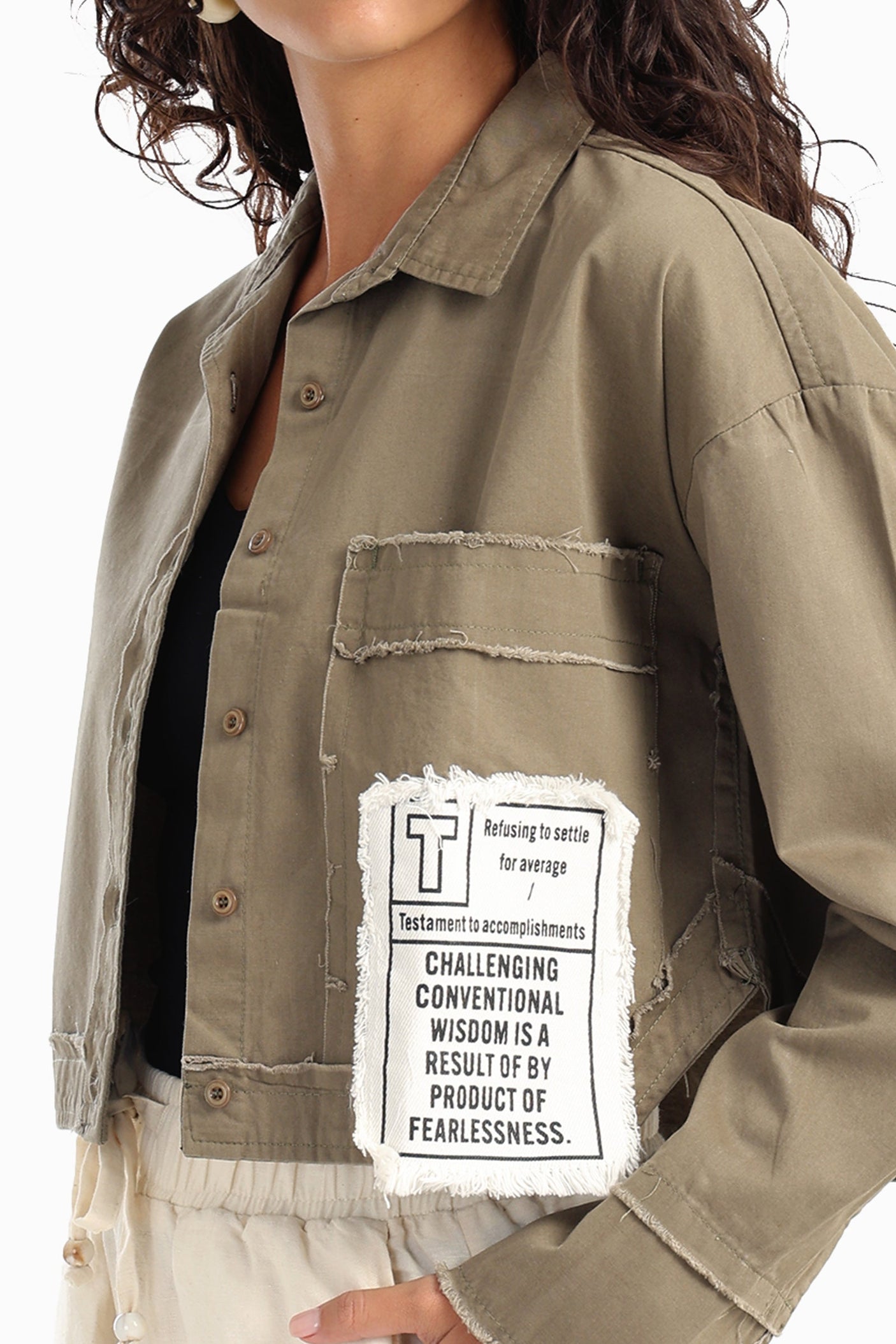 كارينا - قميص قصير مع طباعة جانبية