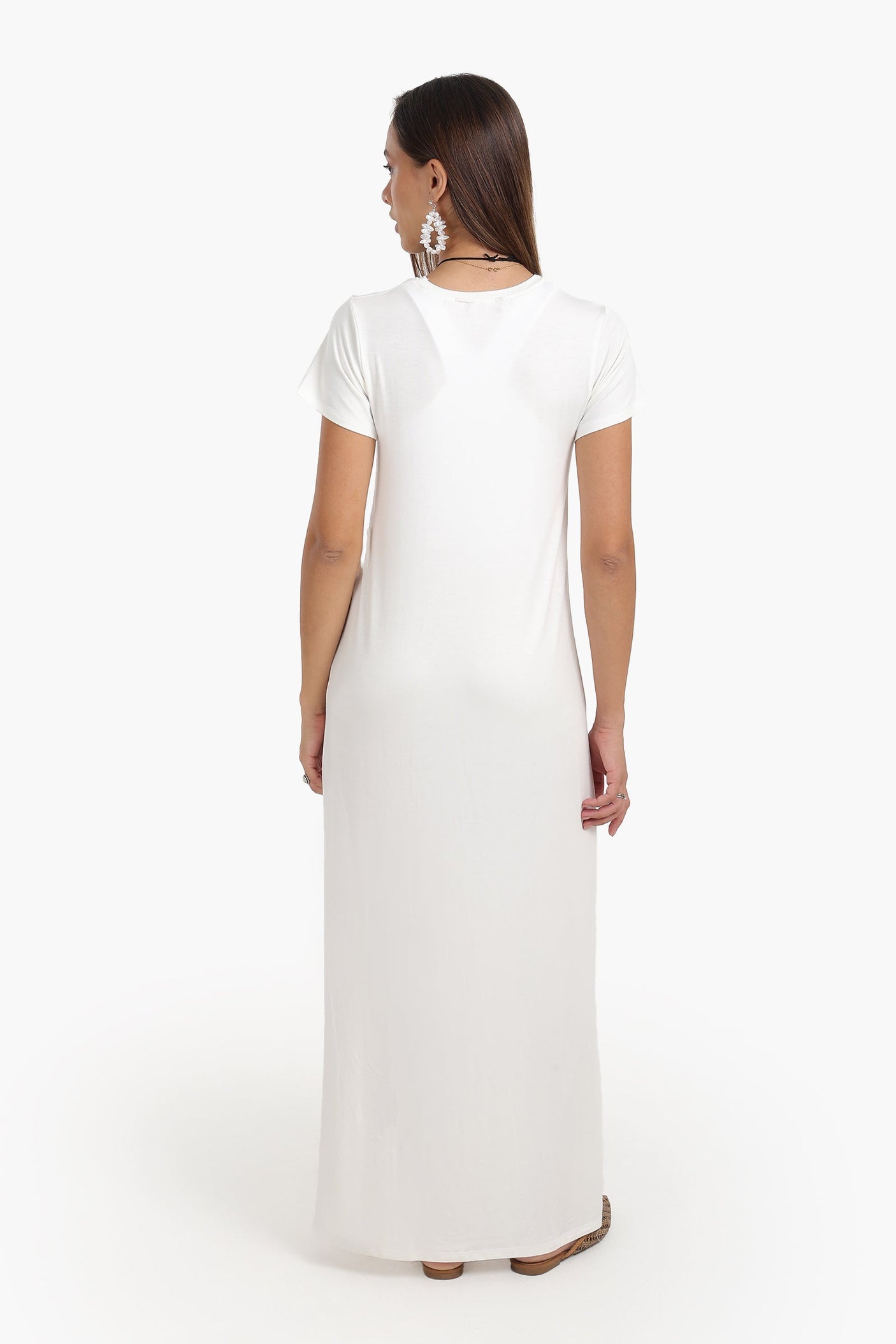 كارينا - فستان ميدي نمط الصلبة