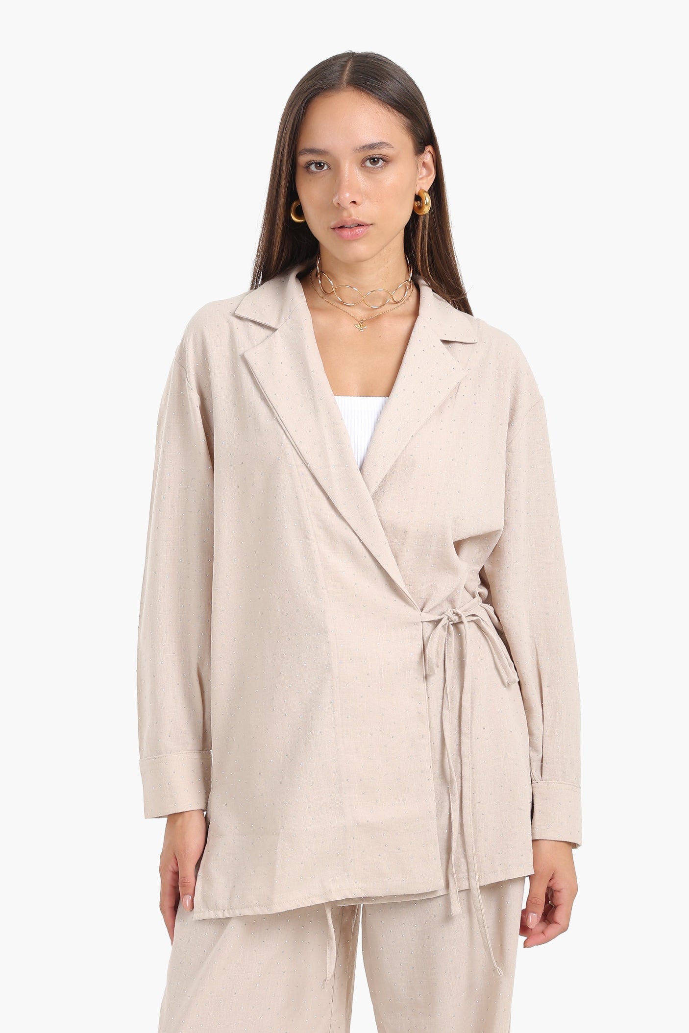 كارينا - بلوزة كارديجان ملفوفة