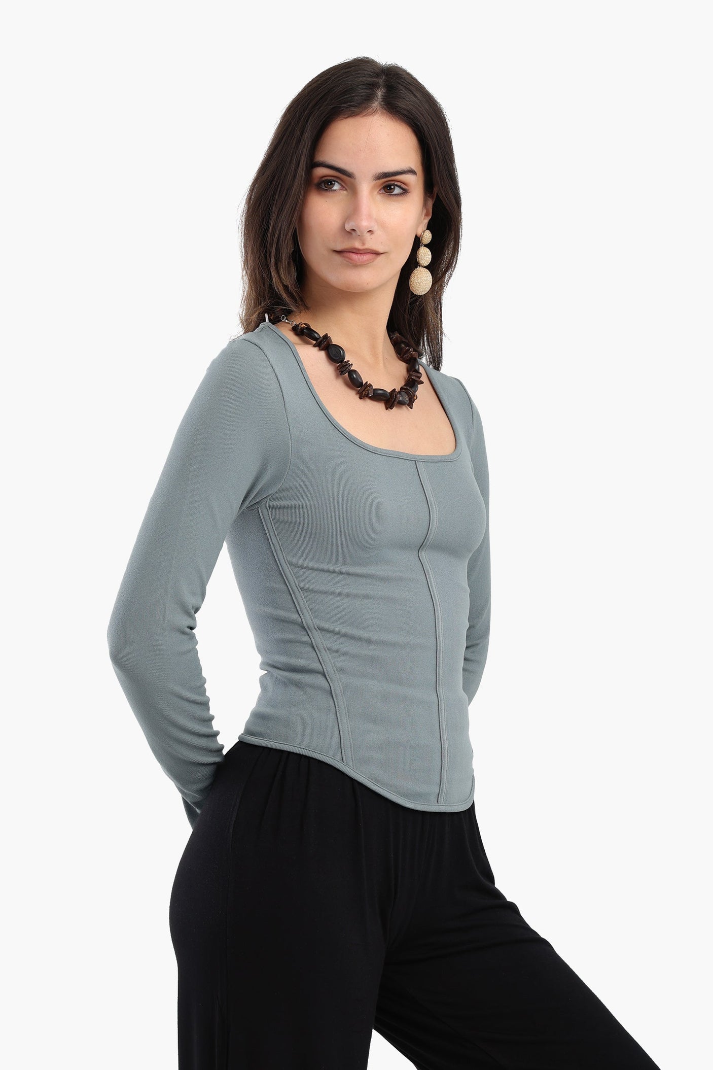 Carina - Square Neck Corset Top