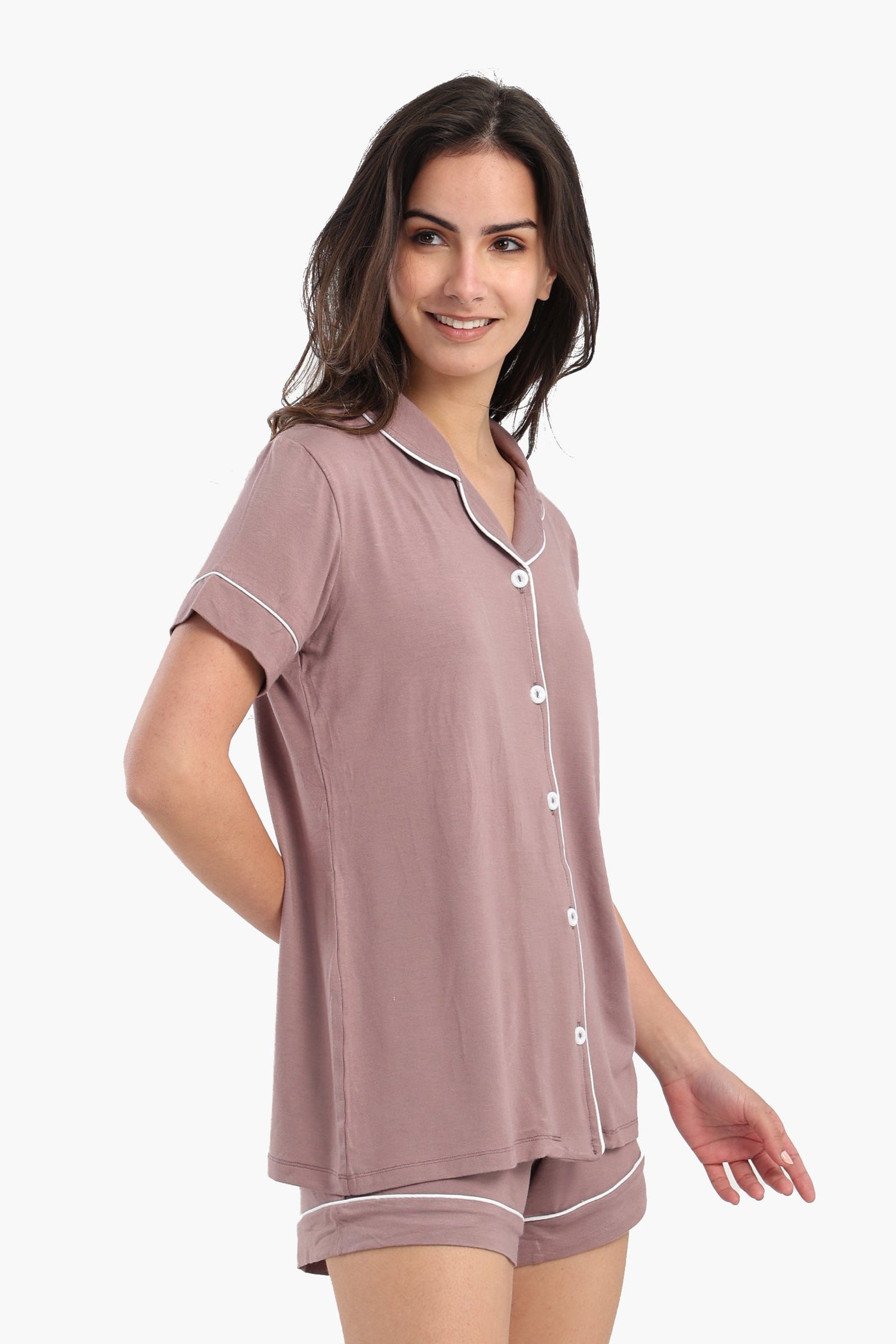 كارينا - طقم بيجامة من البوبلين الملون