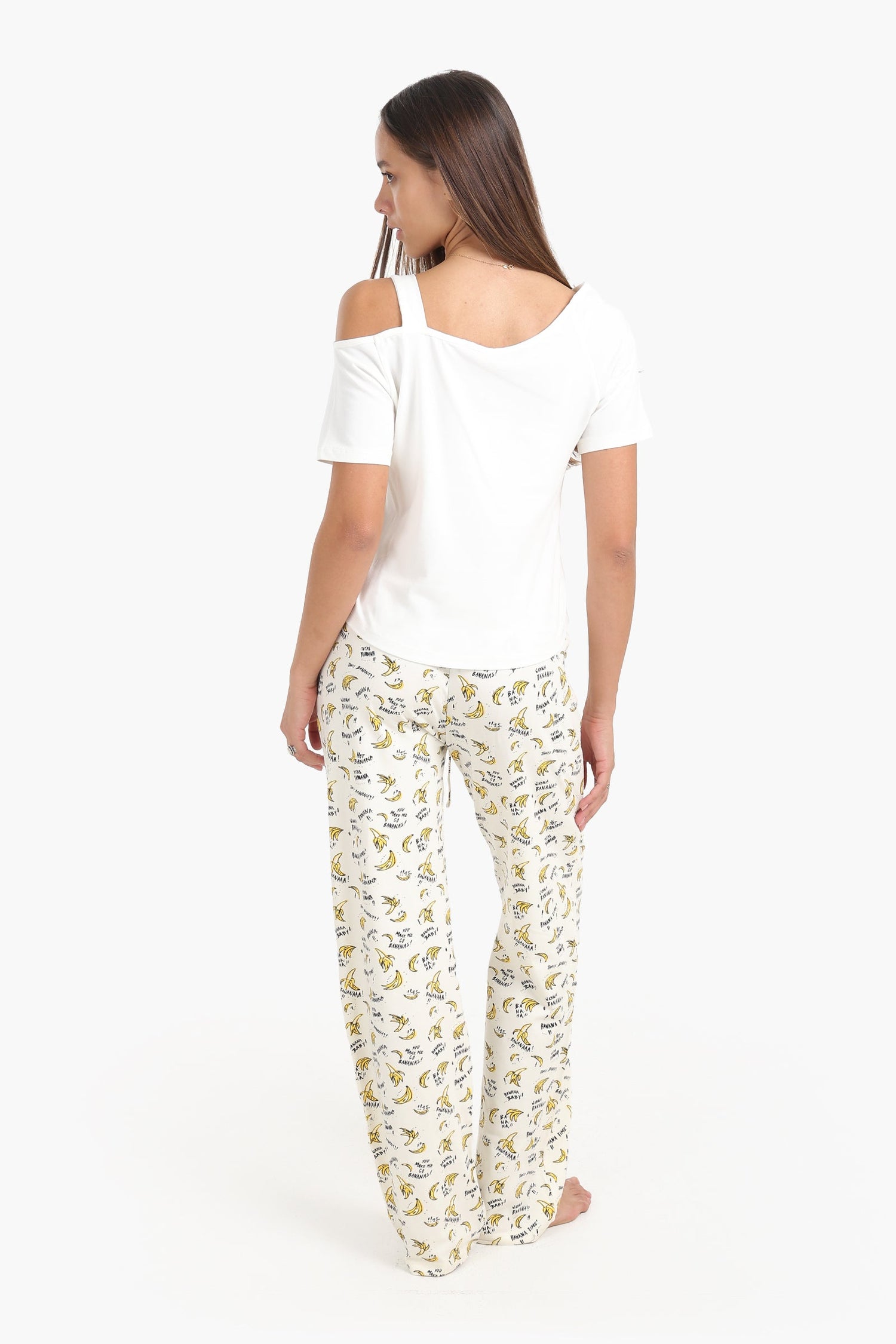 كارينا - طقم بيجامة بفتحة كتف