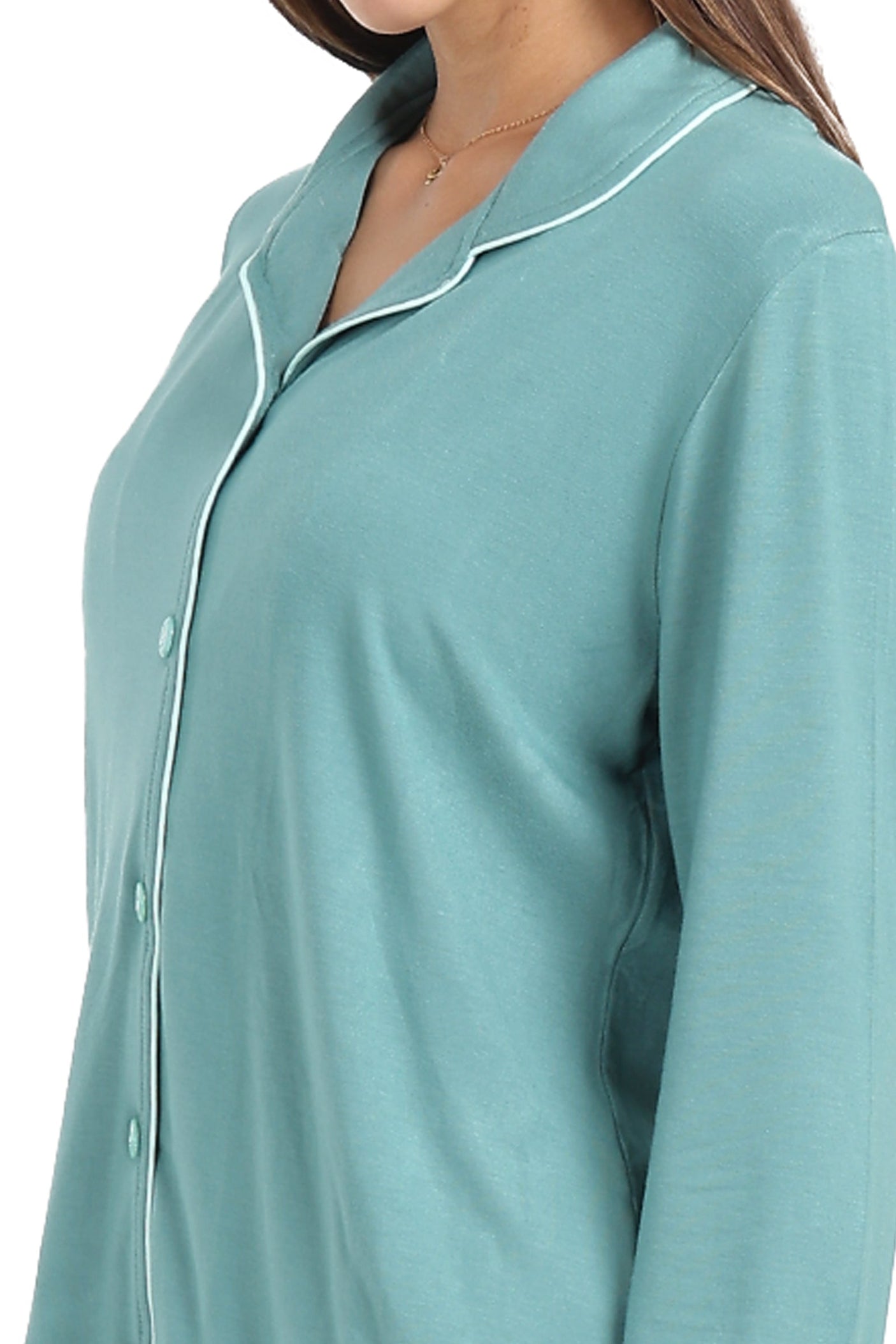 كارينا - طقم بيجامة بأنابيب فيسكوز متباينة