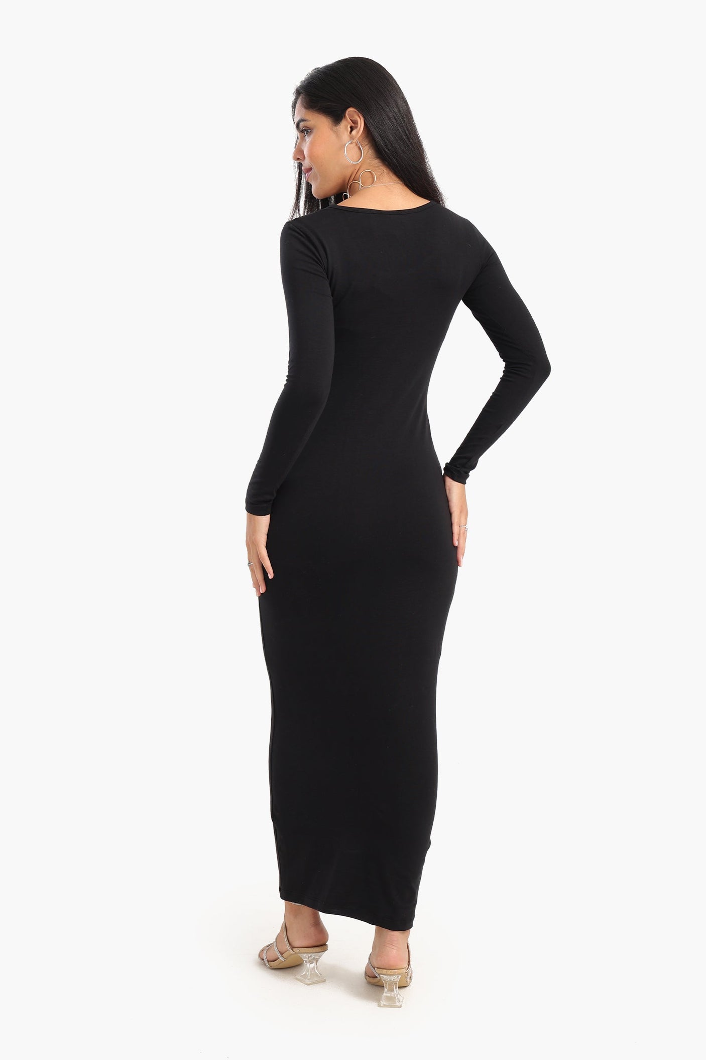 كلو - فستان ضيق من مزيج القطن