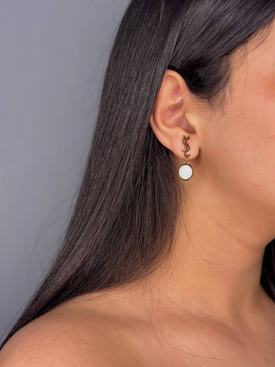 Yves Saint Laurent Circular Design Earrings