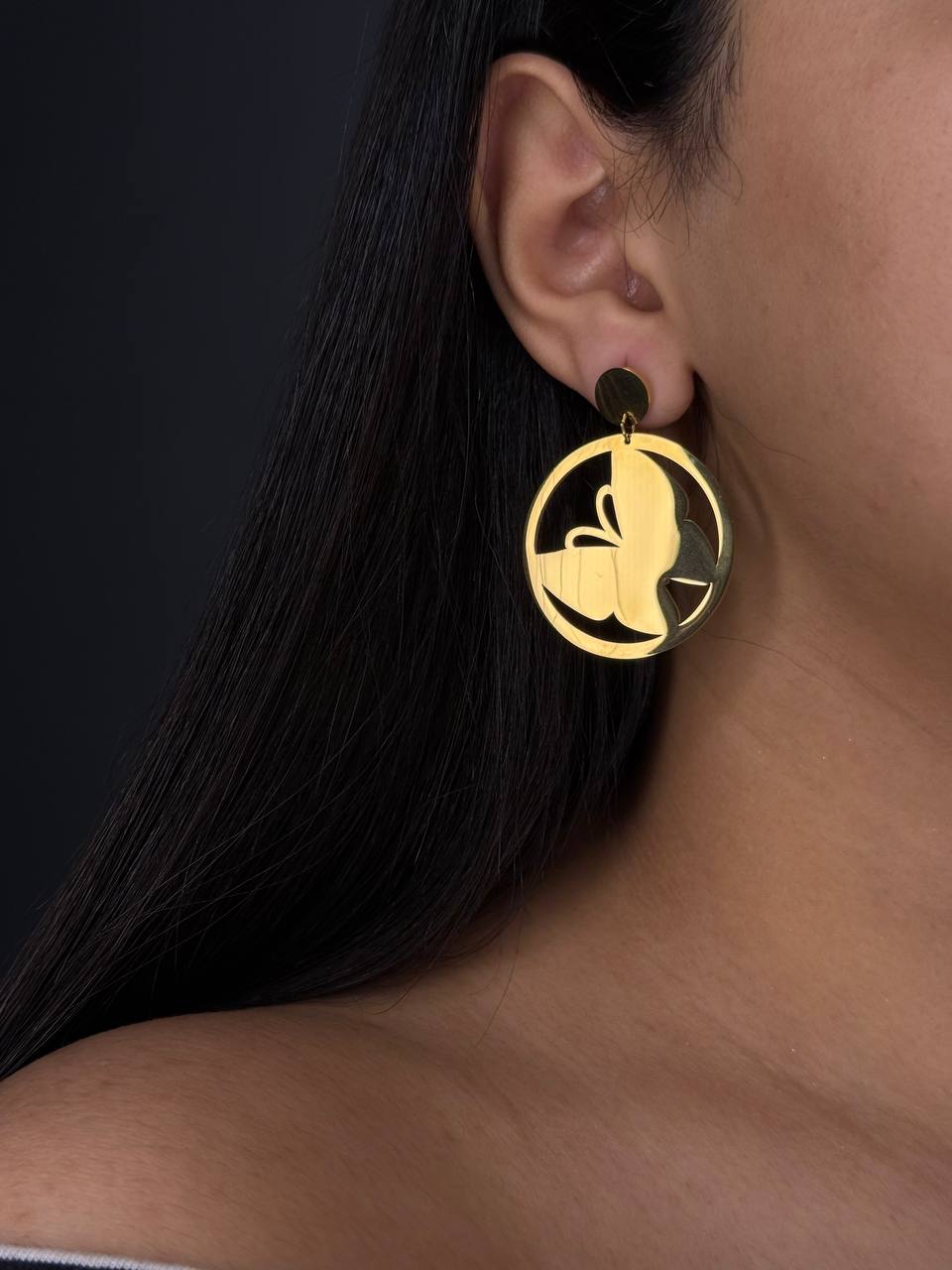 Circular Butterfly Earrings