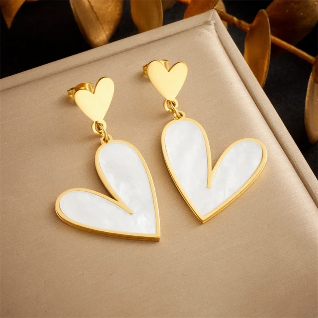 Stainless Steel Heart Earrings
