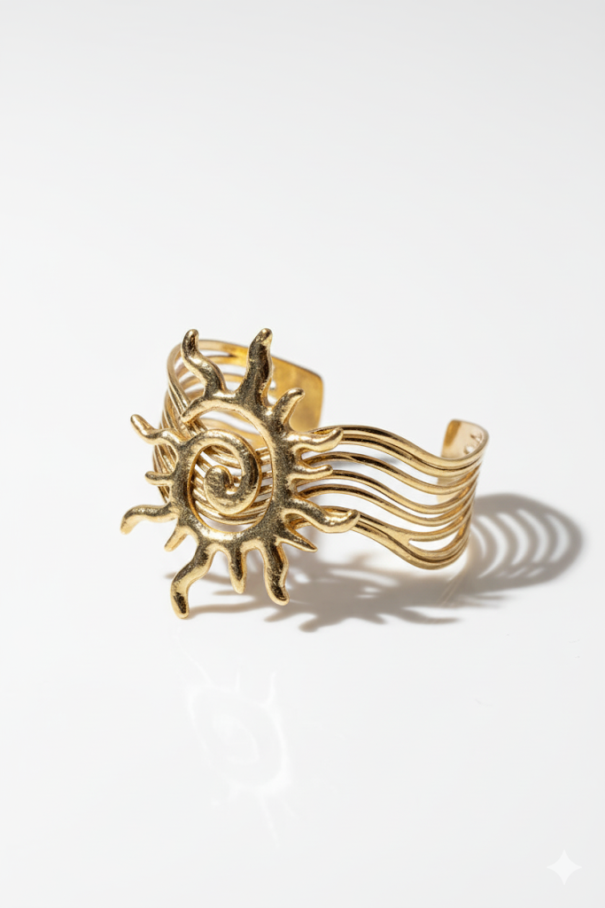 Gold Sun Design Bracelet