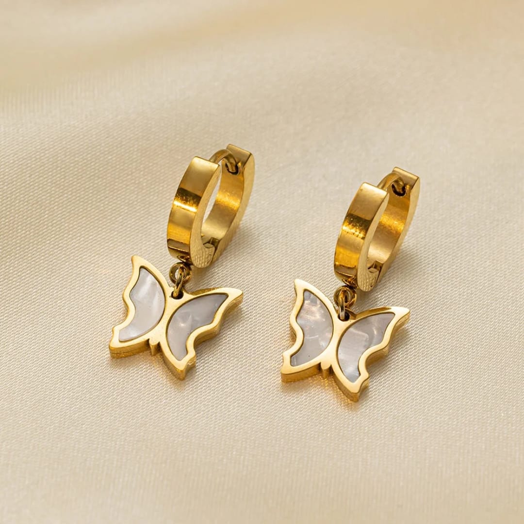 Stainless Steel Butterfly Earrings