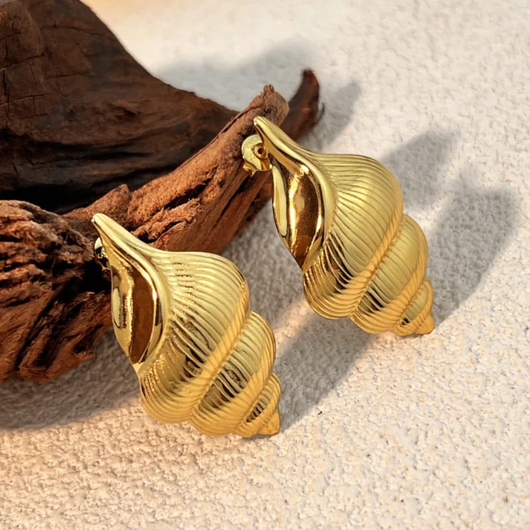 Gold Shell Earrings
