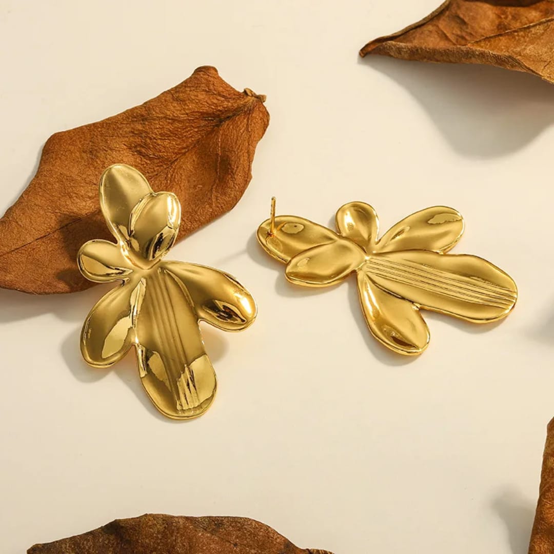 Golden Flower Earrings