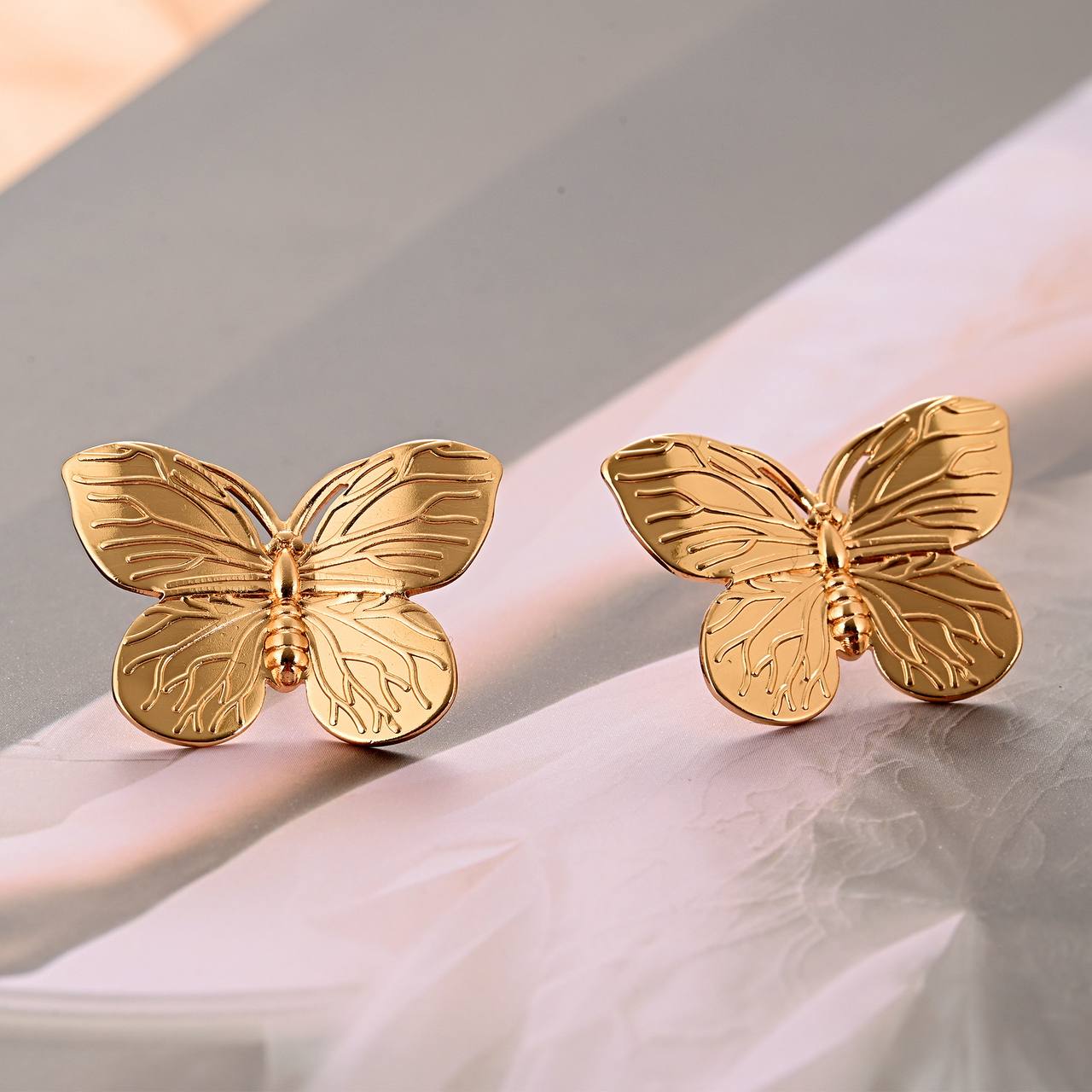 Gold Butterfly Earrings