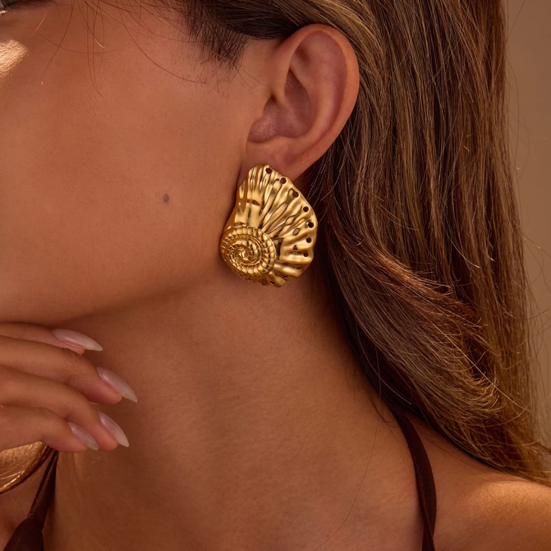 Gold Shell Earrings