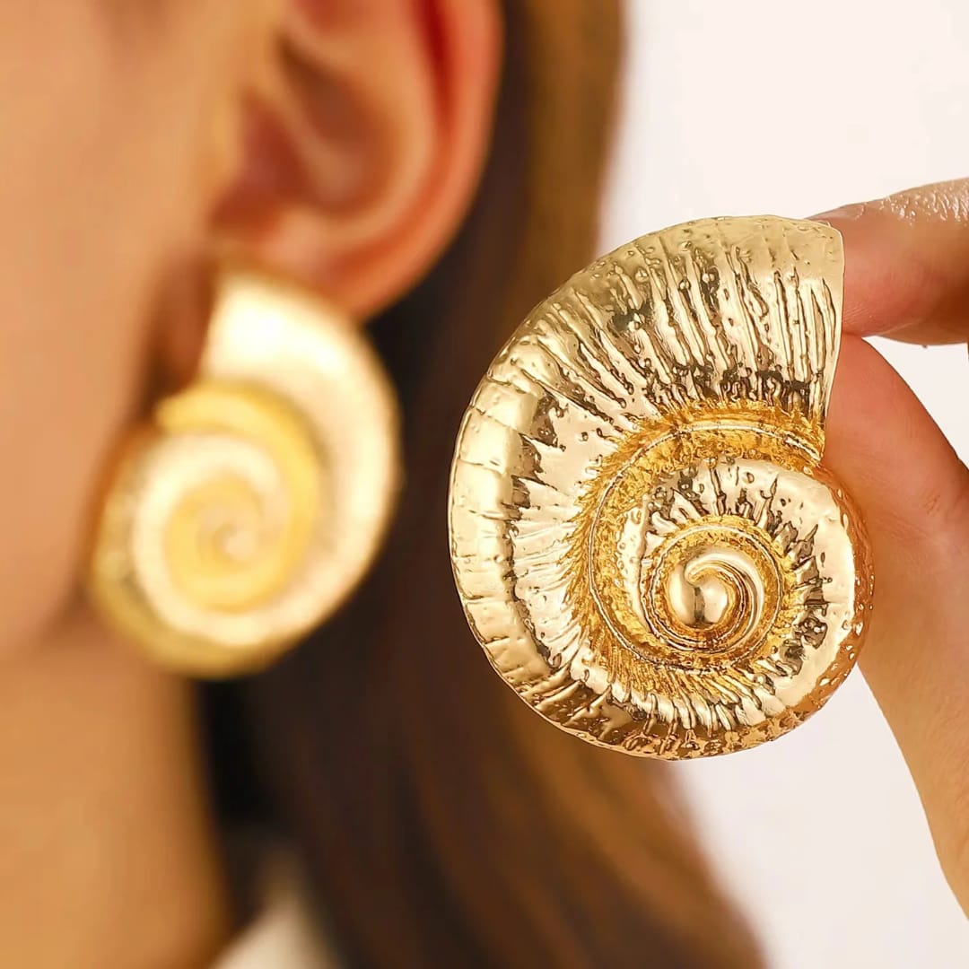 Gold Shell Earrings