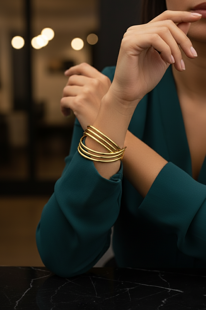 Elegant Multi-Strand Gold Bracelet