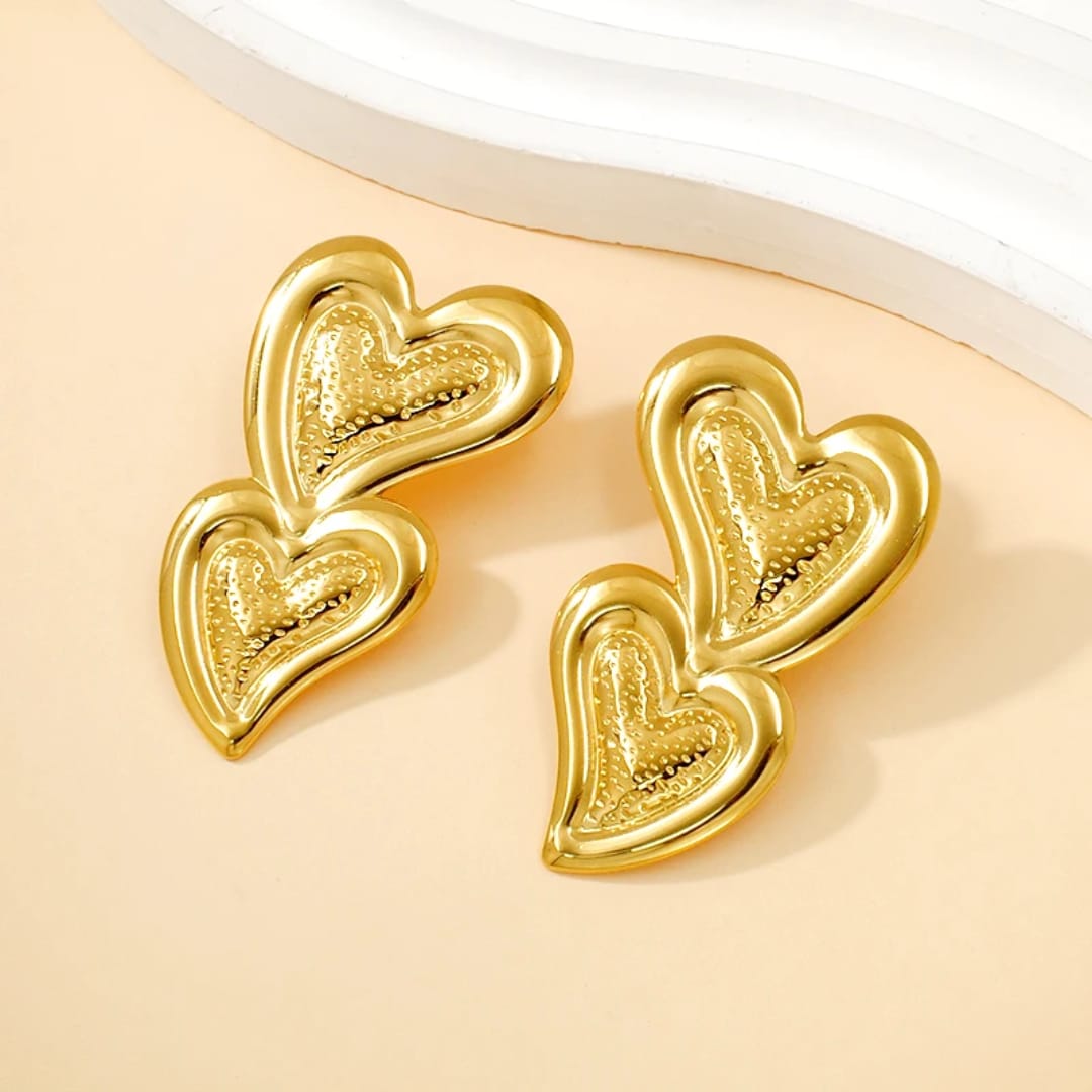 Double Heart Earrings