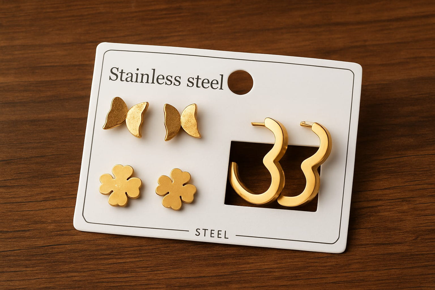 Stainless Steel Earring Set