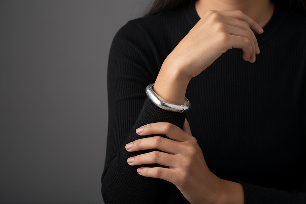 Elegant Plated Metal Cuff Bracelet