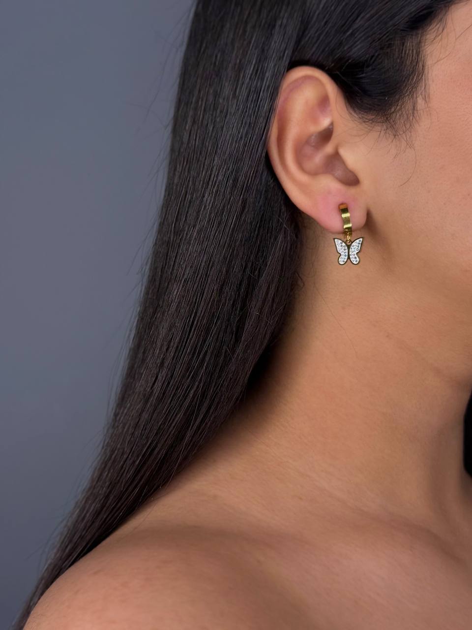 Crystal Butterfly Earrings