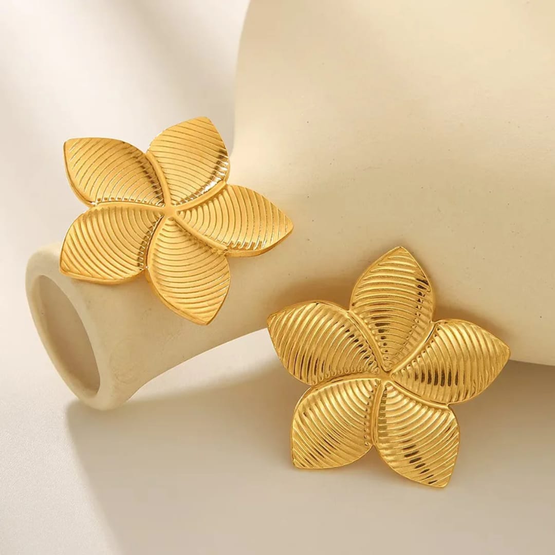 Golden Flower Earrings