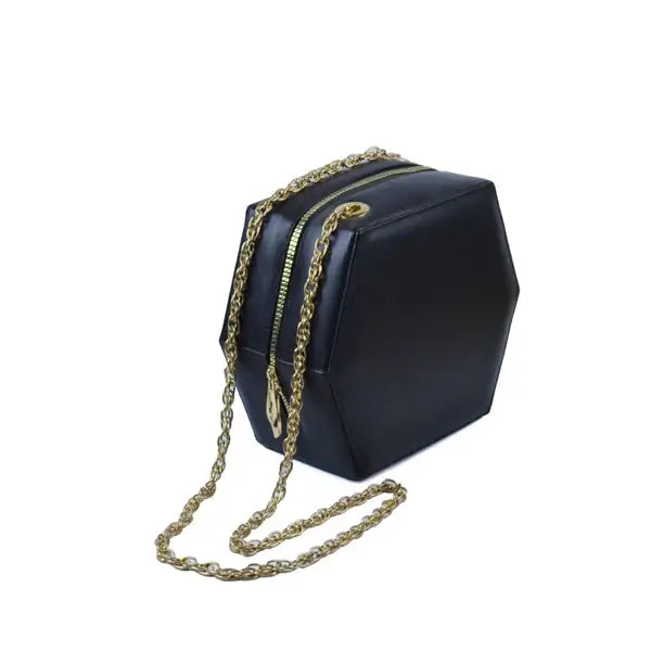 Leazus - Leather bag for women - Hexa black