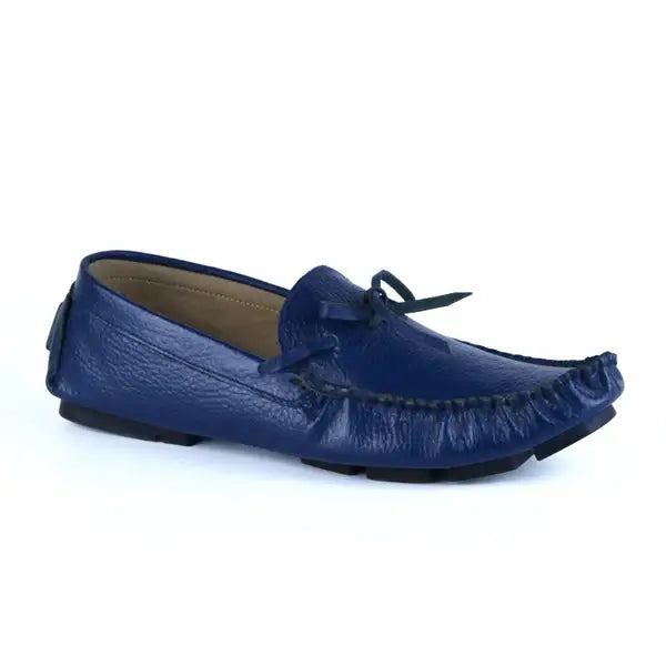 Leazus - LEATHER MOCCASIN SHOES - M600 BLUE