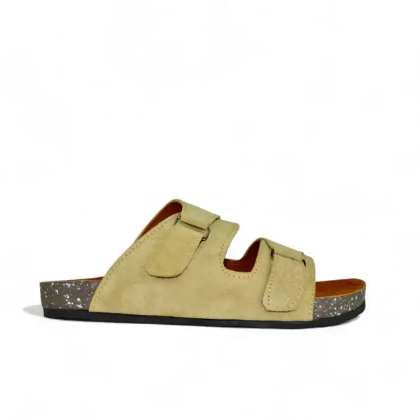 Leazus - Leather SnapLock Sandal - Beige