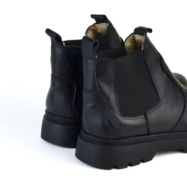 Leazus - Leather Chunky Boot - 4001 Black