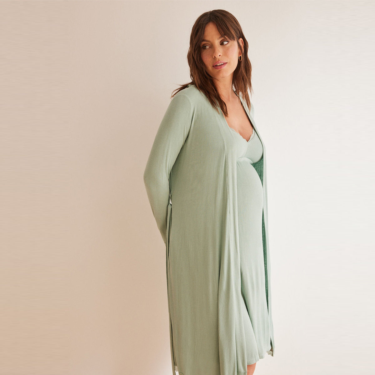 Women Secret - Ribbed maternity robe - Sold by FIG