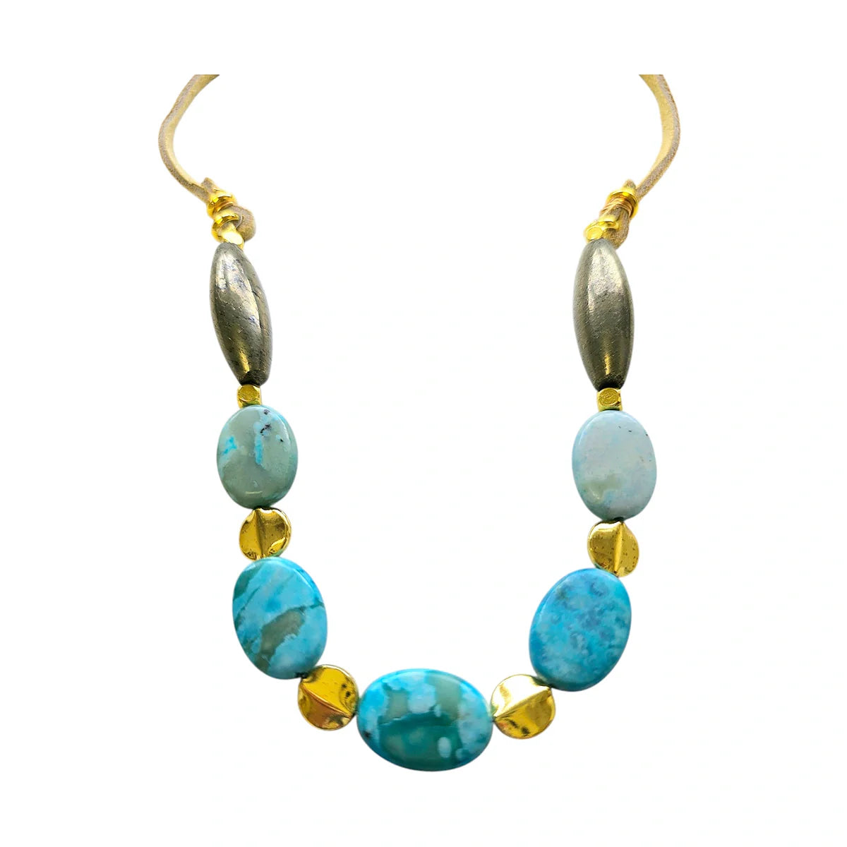 مينو - قلادة جواهر الصحراء مطلية بالدهب