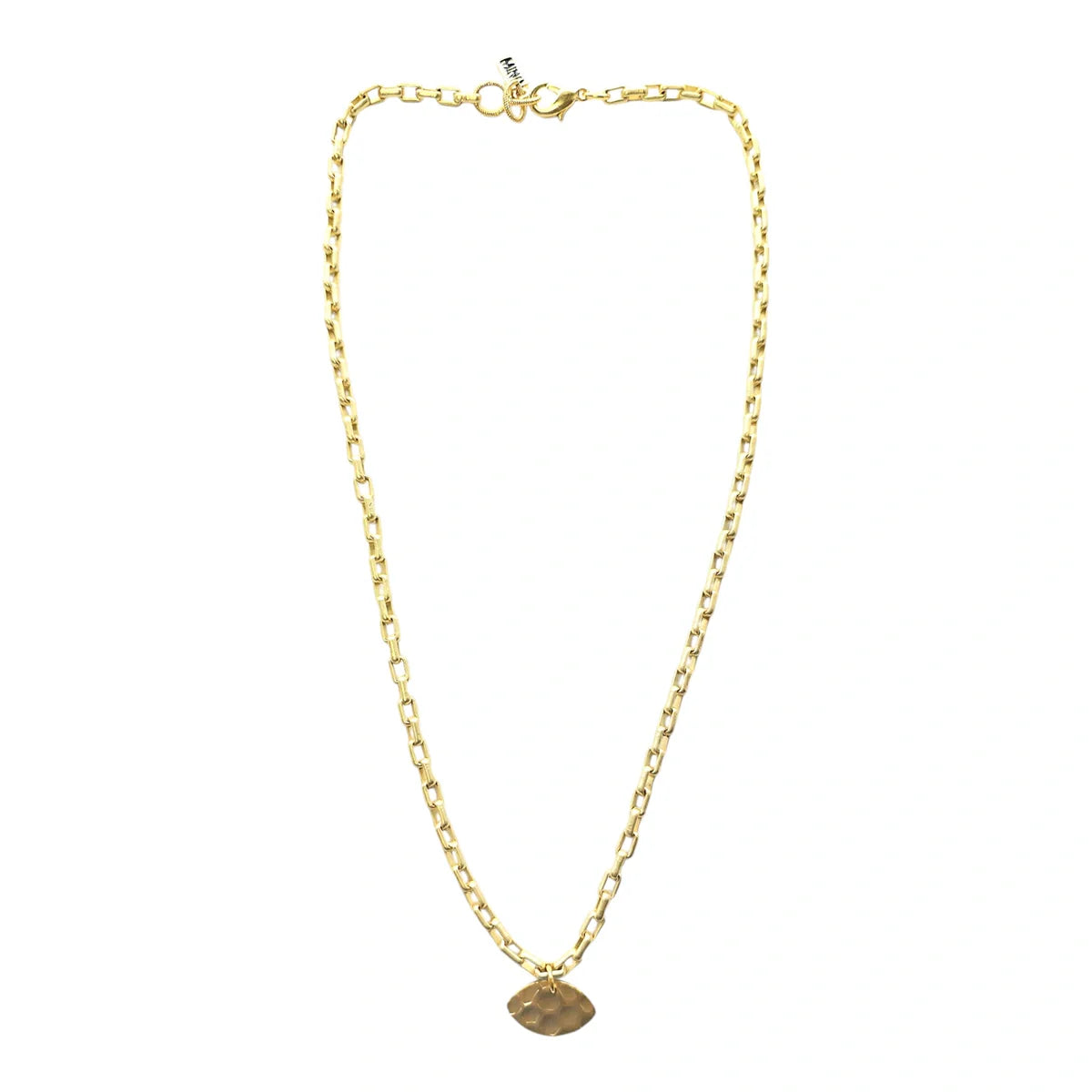 مينو - قلادة جواهر العين الذهبية مطلية بالدهب