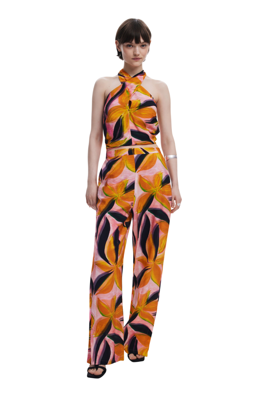 ديسيجوال -بنطلون مطبوع عليه زهور- بيعت من قبل اف اي جي