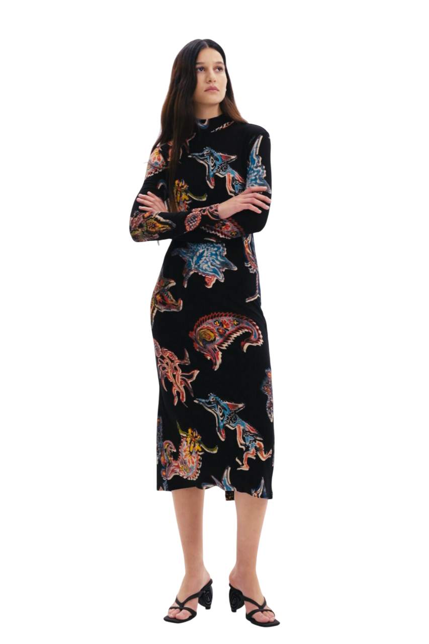 ديسيجوال -فستان ميدي مضلع ملائم- بيعت من قبل اف اي جي