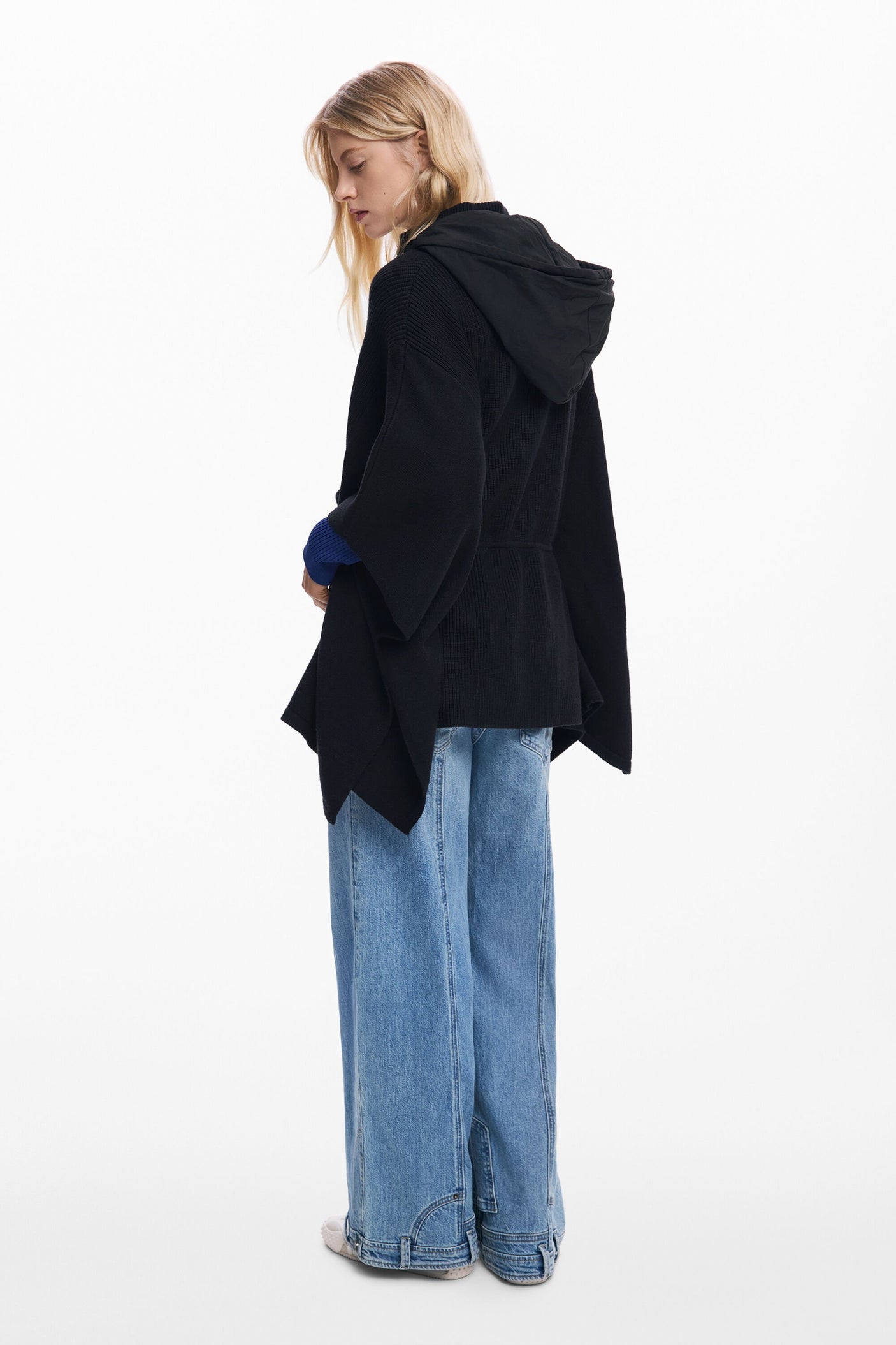 Desigual - Poncho with hood and pockets