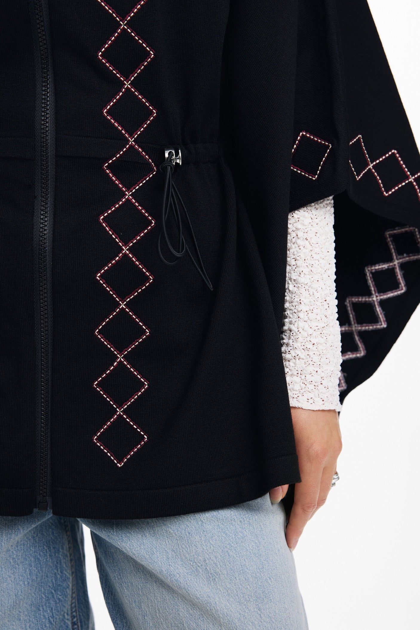 Desigual - Zig-zag poncho