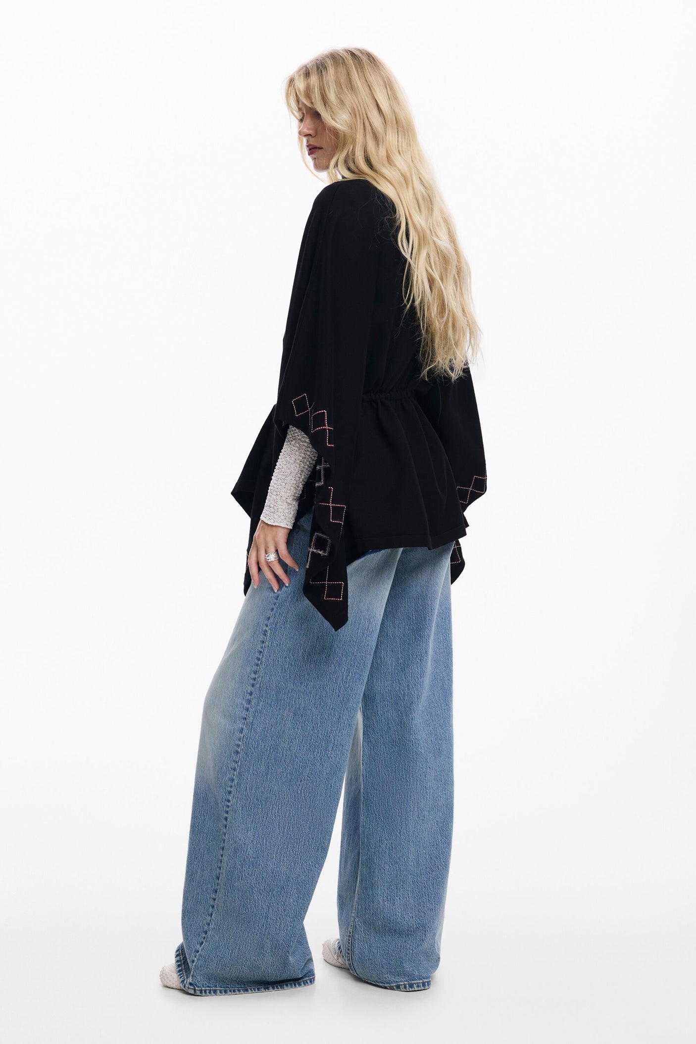 Desigual - Zig-zag poncho