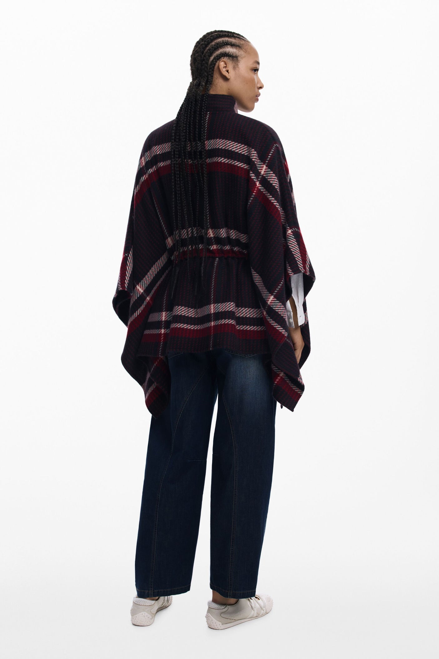 Desigual - Tartan poncho